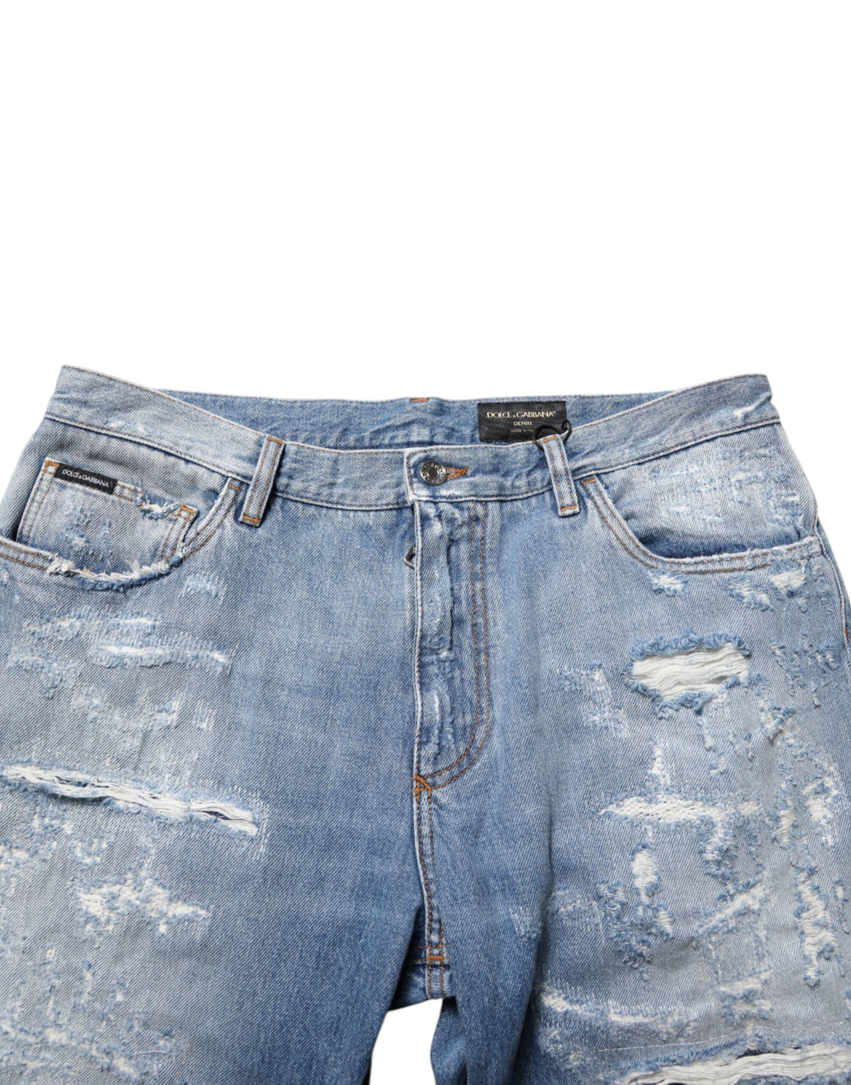 Jean Dolce &amp; Gabbana bleu délavé et déchiré