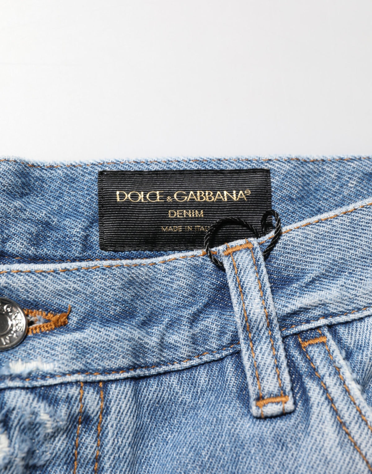 Jean Dolce &amp; Gabbana bleu délavé et déchiré