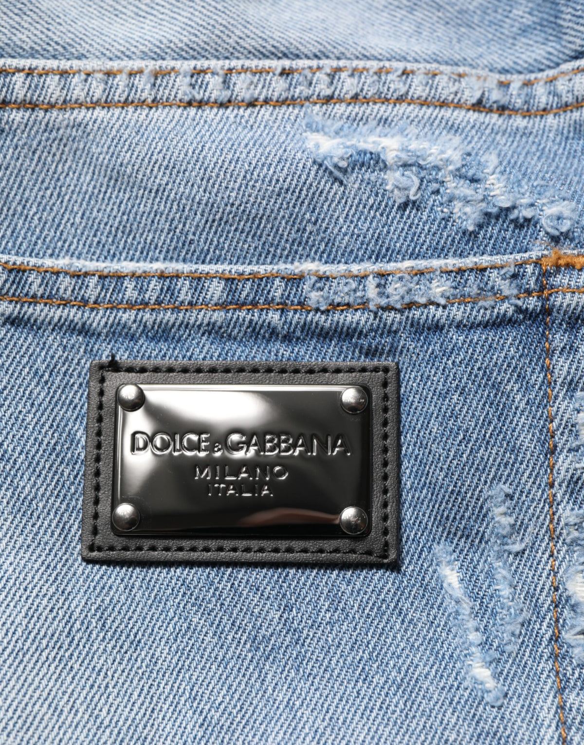 Jean Dolce &amp; Gabbana bleu délavé et déchiré