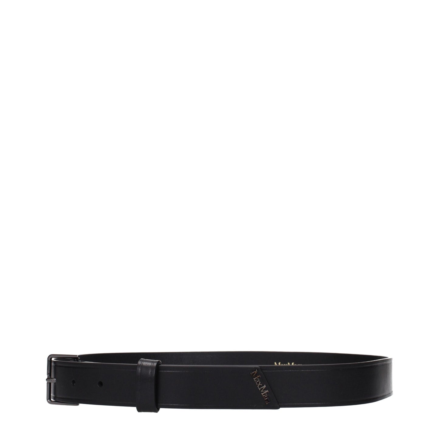 Ceintures en cuir noir classiques de Max Mara