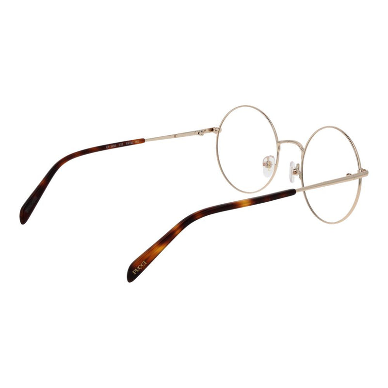 Emilio Pucci Gold Women Glasses Frame - Elegant Luxury Eyewear