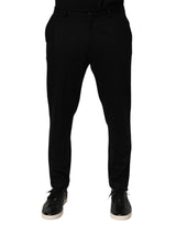 Pantalon habillé en cachemire noir Dolce &amp; Gabbana pour homme
