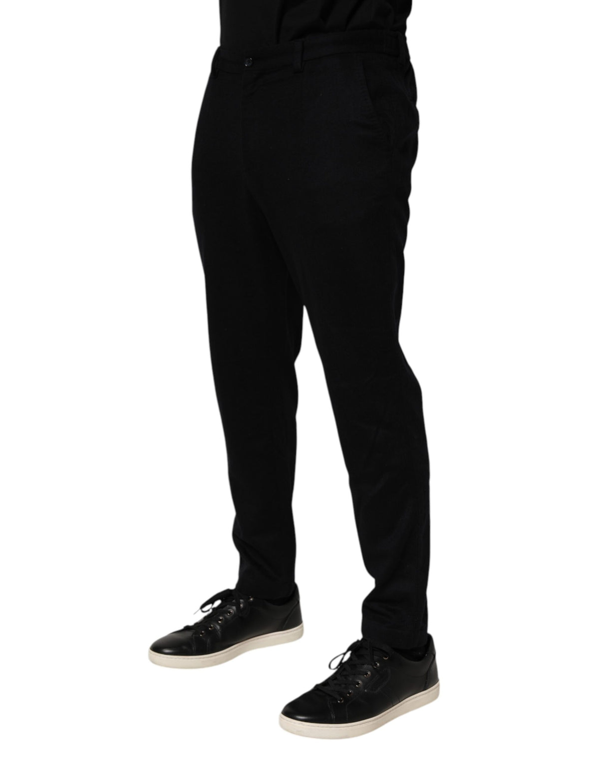 Pantalon habillé en cachemire noir Dolce &amp; Gabbana pour homme