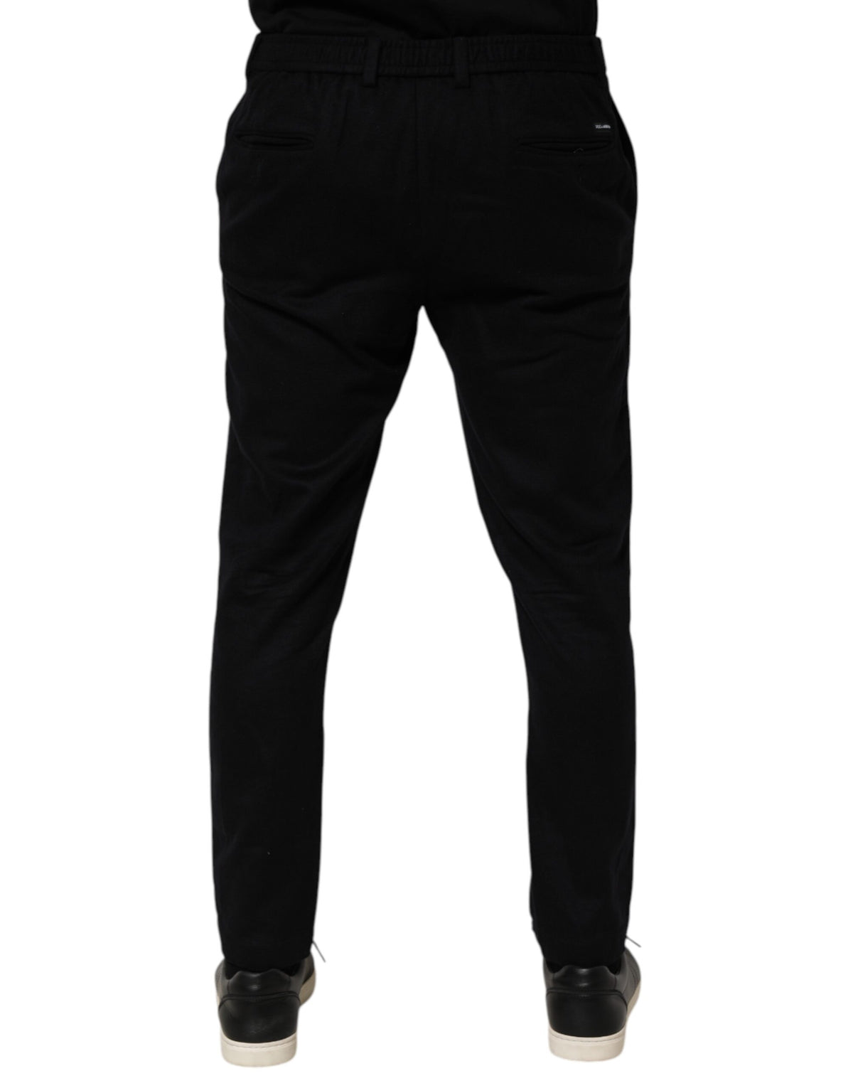Pantalon habillé en cachemire noir Dolce &amp; Gabbana pour homme