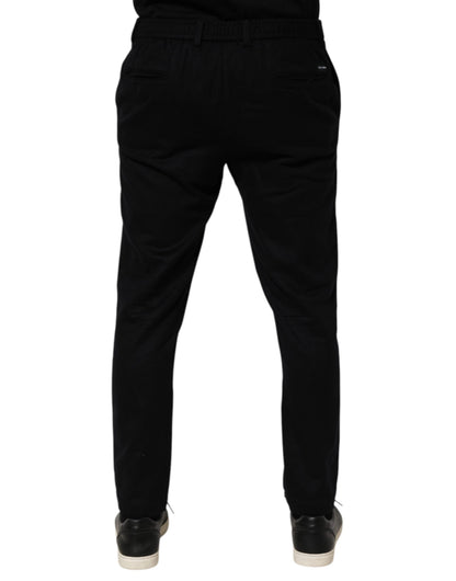 Dolce & Gabbana Black Cashmere Dress Formal Men Trouser Pants