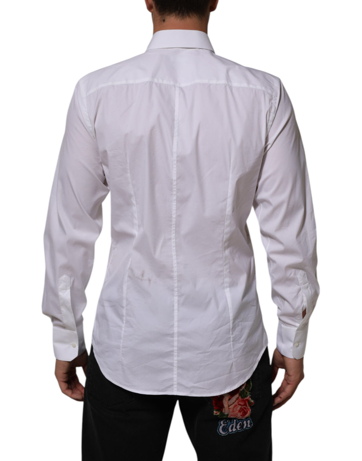 Chemise de ville pour homme Dolce &amp; Gabbana en coton blanc, modèle MARTINI.