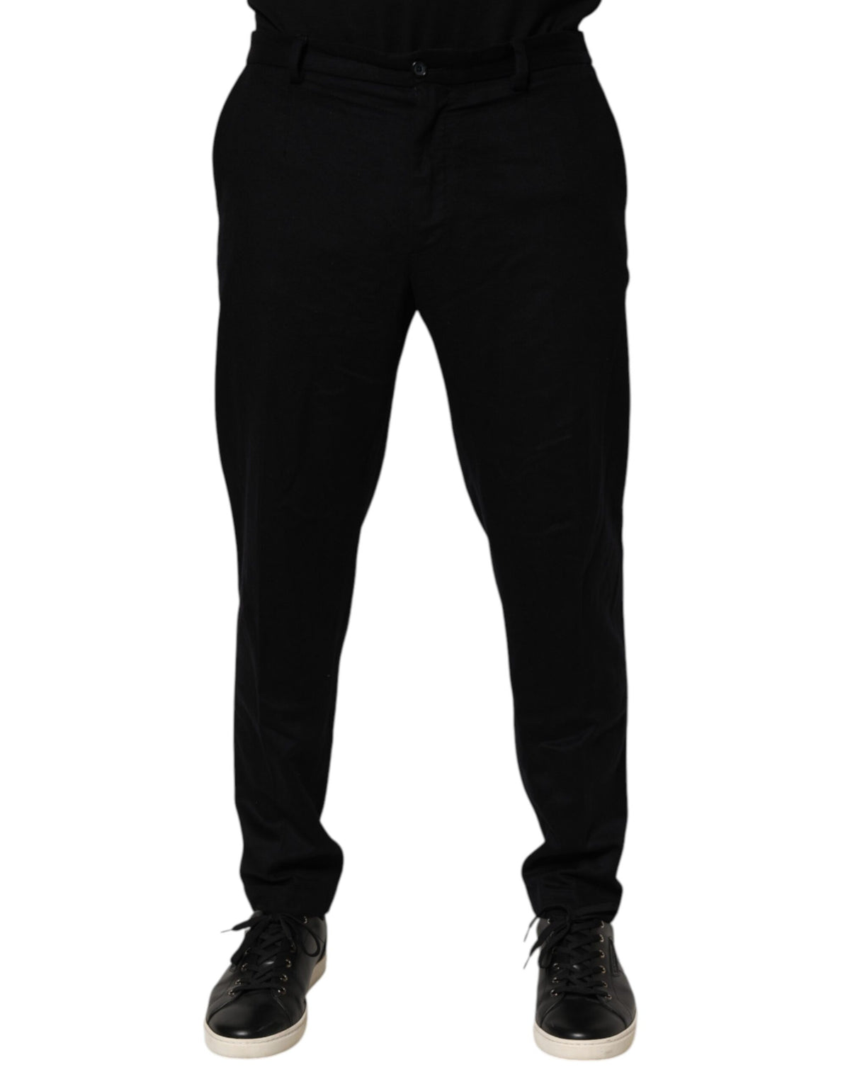 Robe en cachemire noir Dolce &amp; Gabbana, pantalon habillé