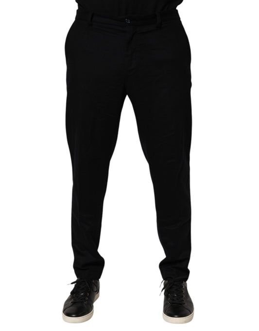 Robe en cachemire noir Dolce &amp; Gabbana, pantalon habillé