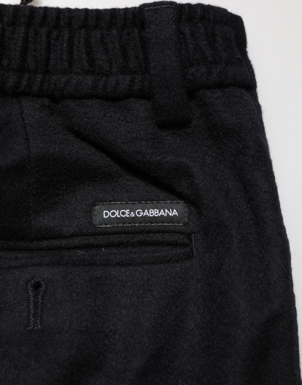 Robe en cachemire noir Dolce &amp; Gabbana, pantalon habillé