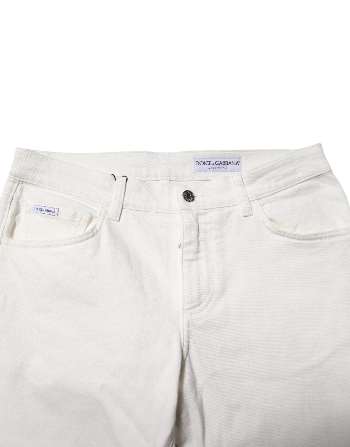 Jean Dolce &amp; Gabbana écru en coton stretch coupe slim