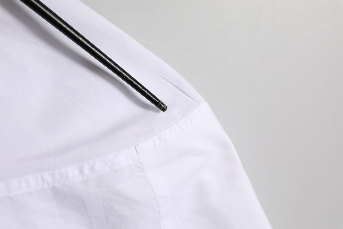 Chemise habillée Dolce &amp; Gabbana blanche en coton avec patch doré DGPatch