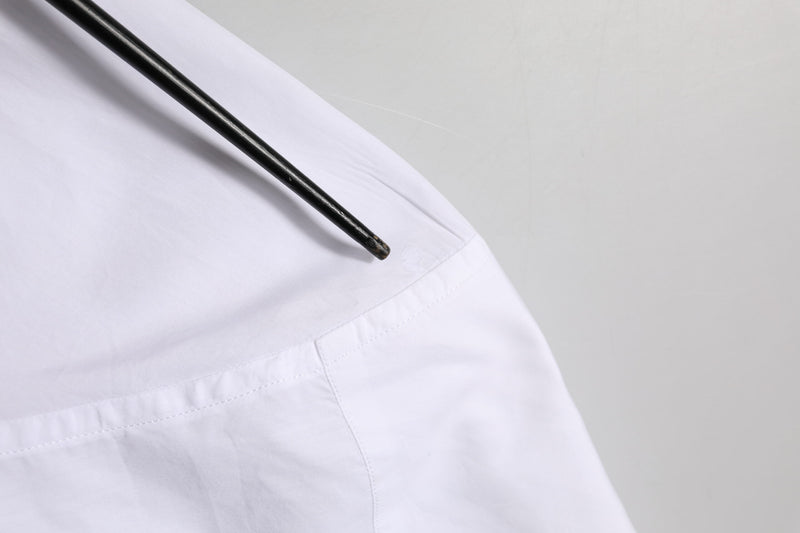 Chemise habillée Dolce &amp; Gabbana blanche en coton avec patch doré DGPatch