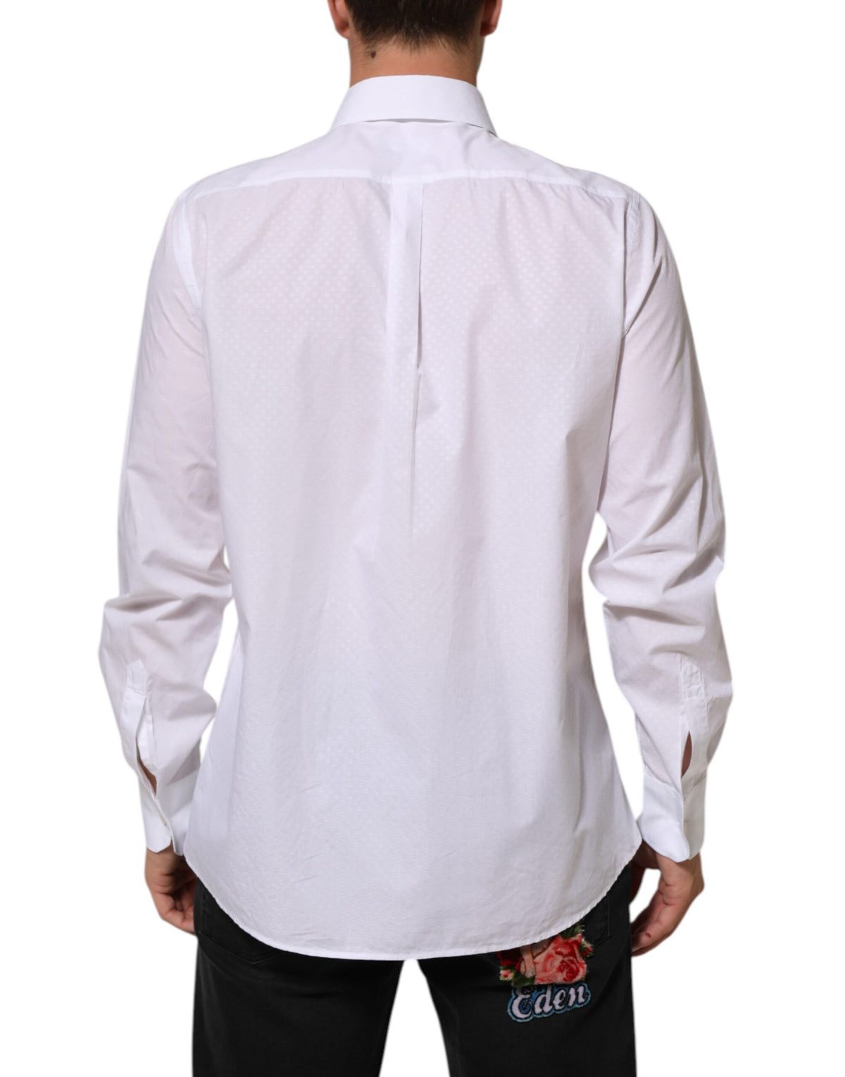 Chemise habillée Dolce &amp; Gabbana MARTINI en coton blanc à plastron