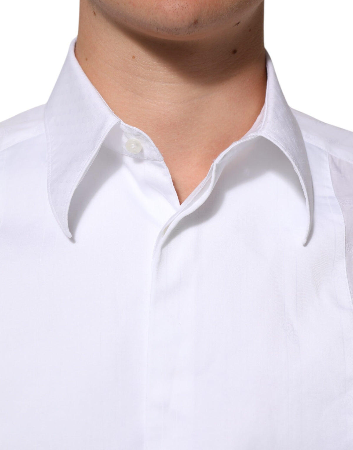 Chemise habillée Dolce &amp; Gabbana MARTINI en coton blanc à plastron