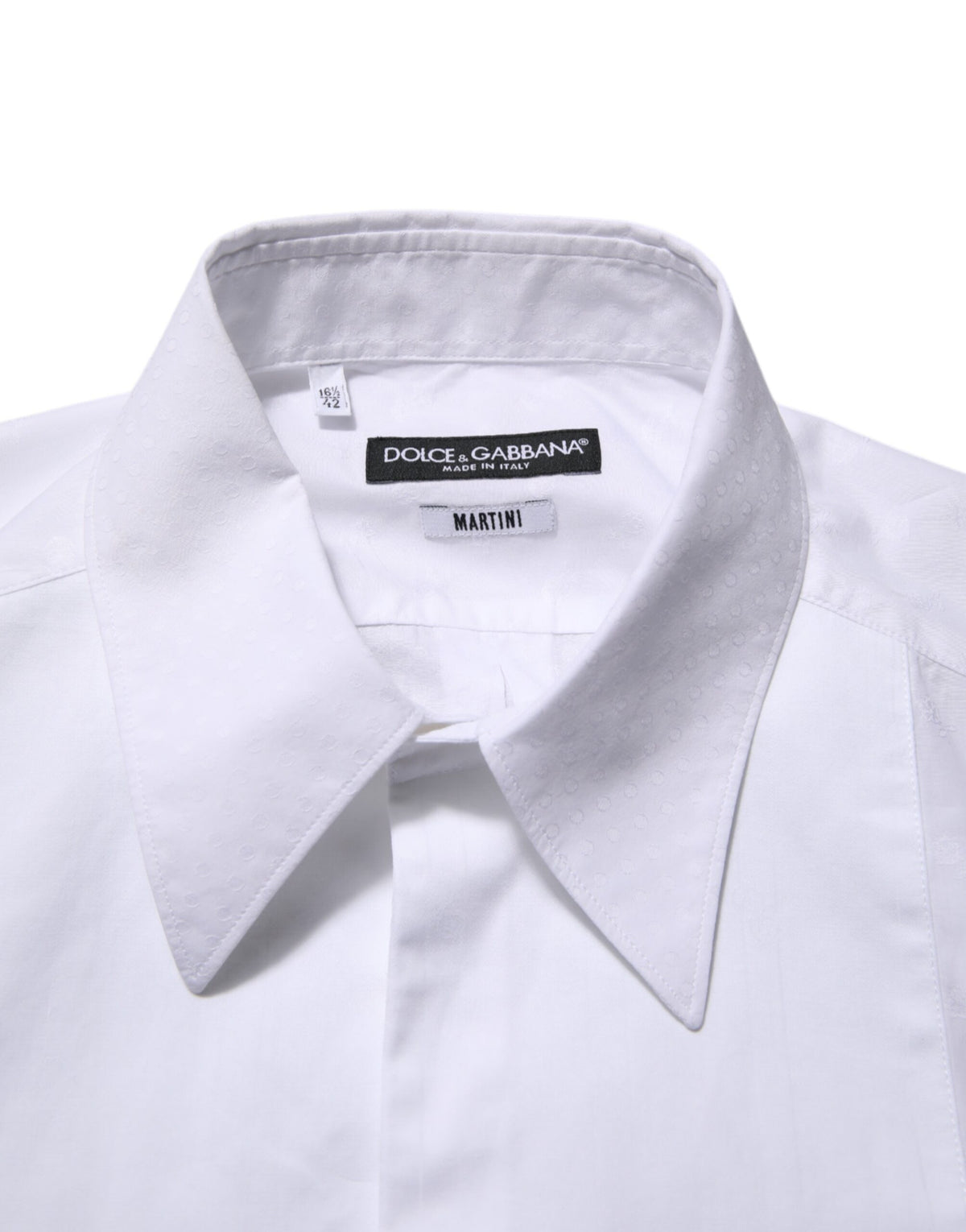 Chemise habillée Dolce &amp; Gabbana MARTINI en coton blanc à plastron