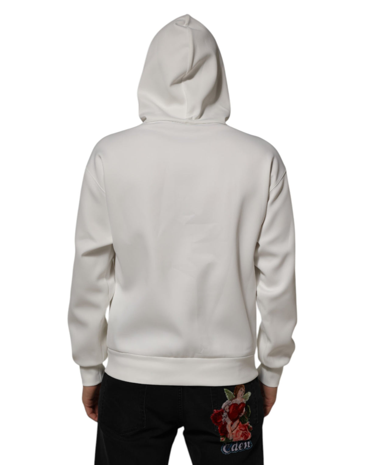 Sweat à capuche homme blanc avec logo Dolce &amp; Gabbana