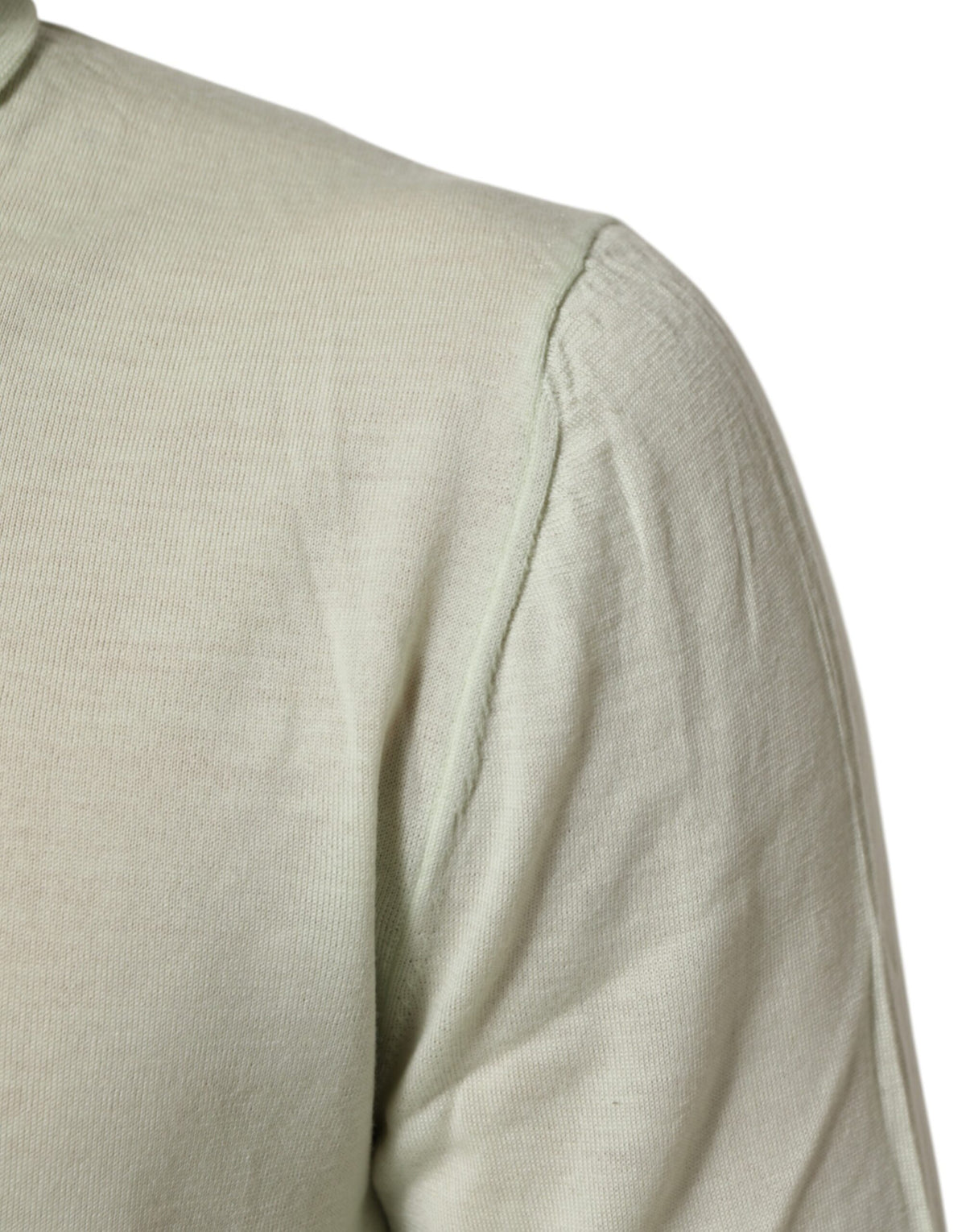 Pull col montant en jersey vert clair avec logo Dolce &amp; Gabbana