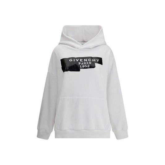 Givenchy capuchontruien van gauzefabriek met Givenchy-tape
