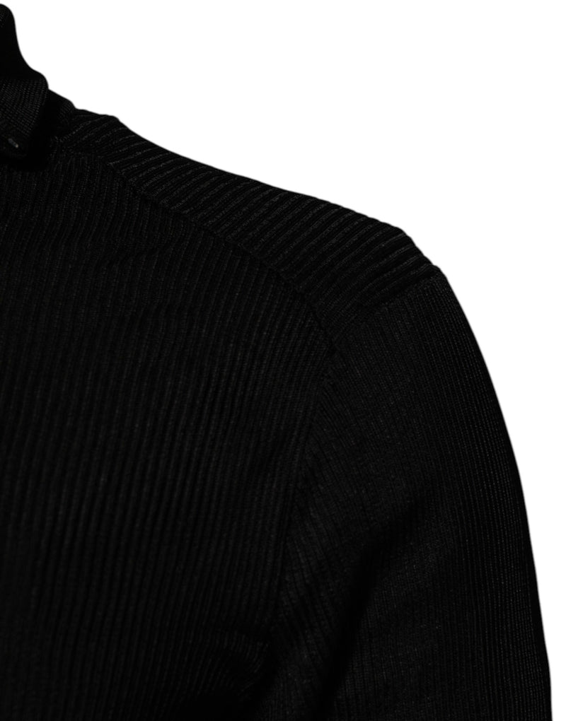 Pull col montant en viscose noire de Dolce &amp; Gabbana