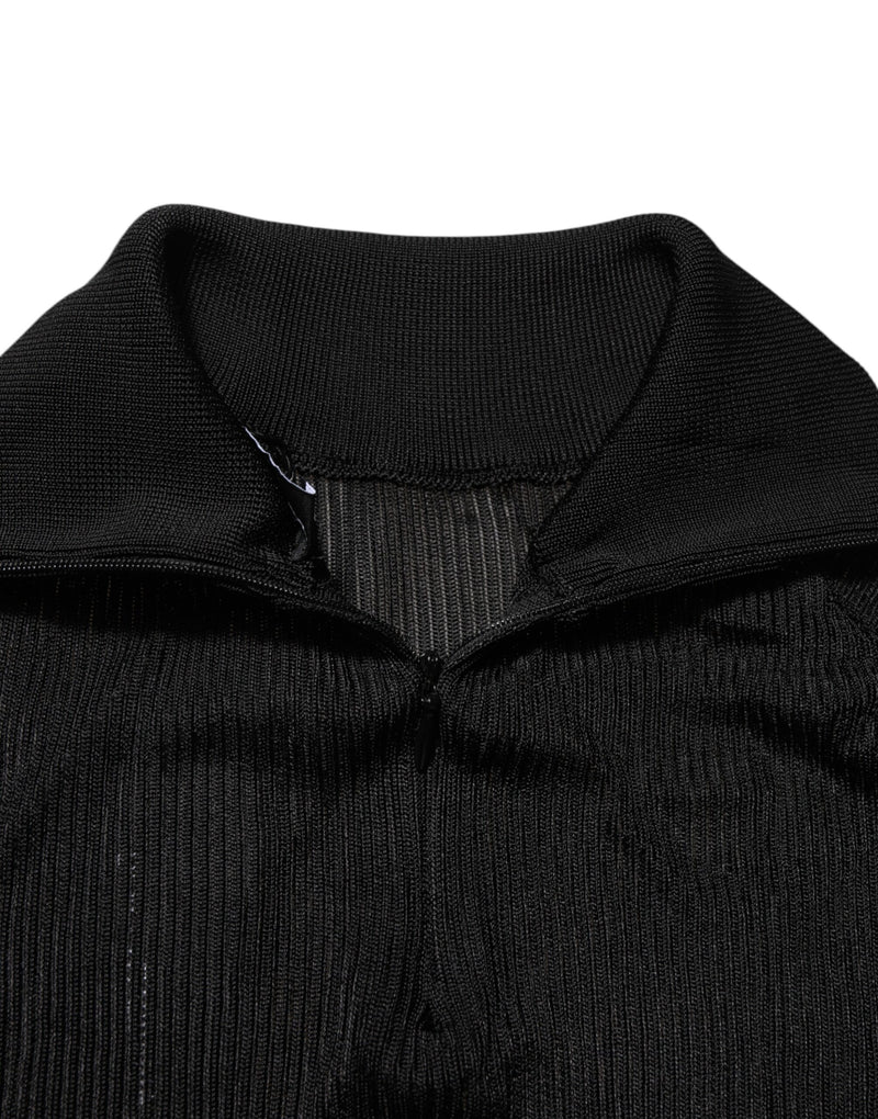 Pull col montant en viscose noire de Dolce &amp; Gabbana