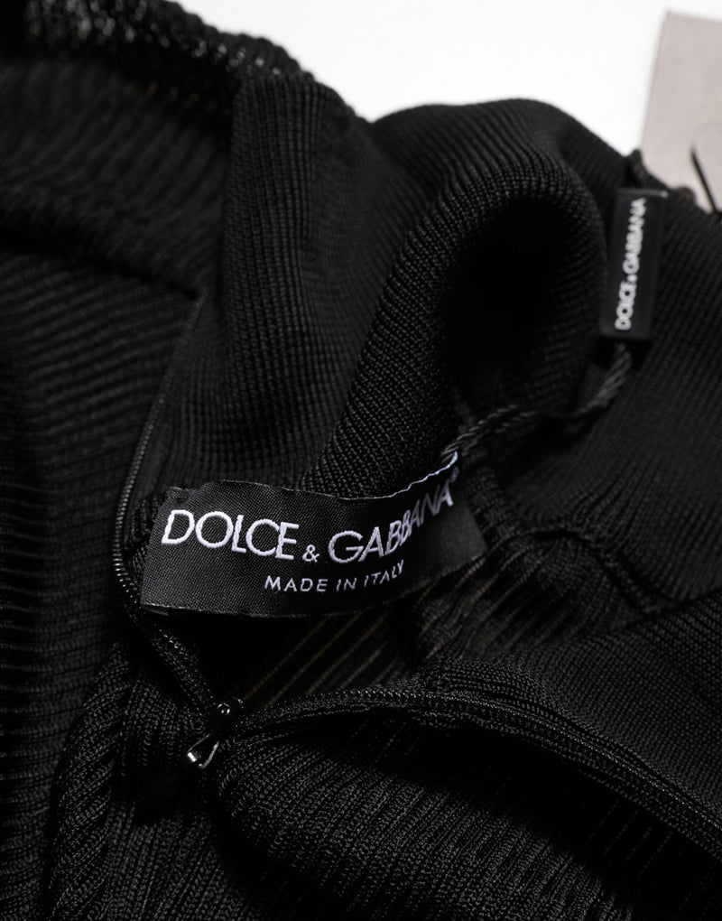 Pull col montant en viscose noire de Dolce &amp; Gabbana