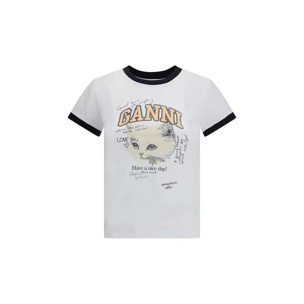 T-shirt Ganni à imprimé chaton
