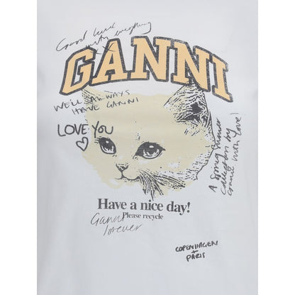T-shirt Ganni à imprimé chaton