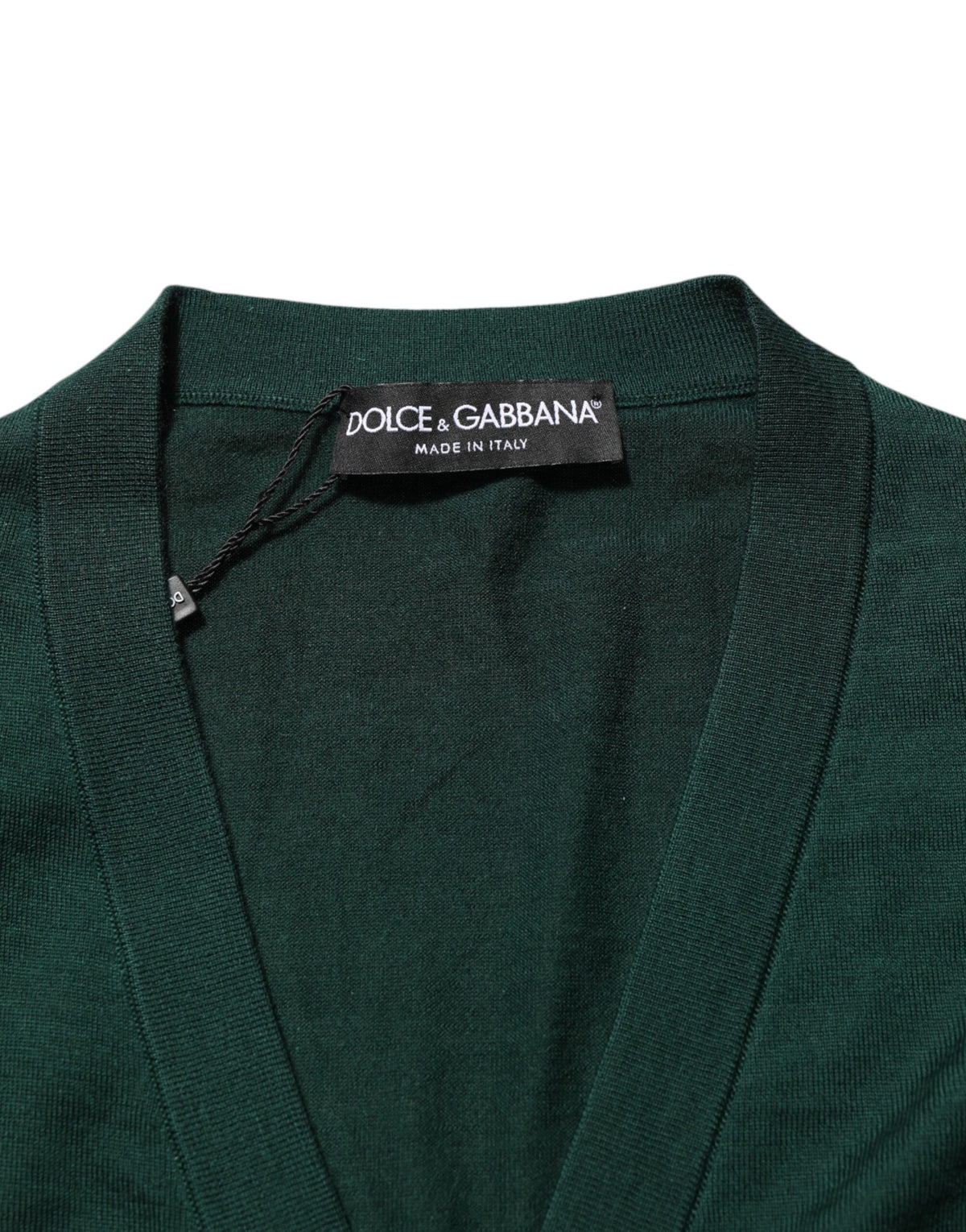 Cardigan en tricot boutonné pour homme vert foncé de Dolce &amp; Gabbana