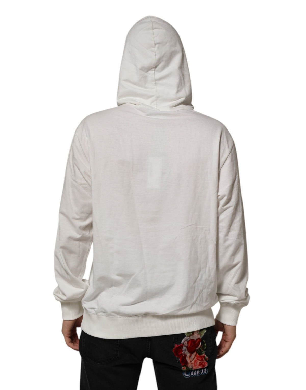 Sweat à capuche en coton blanc cassé avec panda Dolce &amp; Gabbana