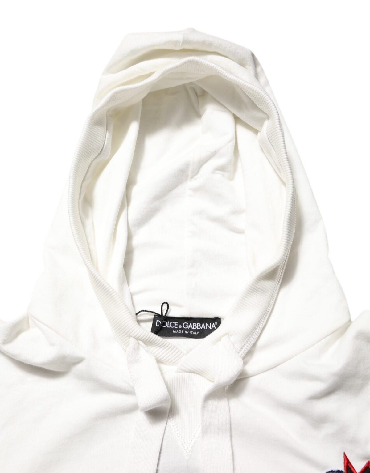 Sweat à capuche en coton blanc cassé avec panda Dolce &amp; Gabbana