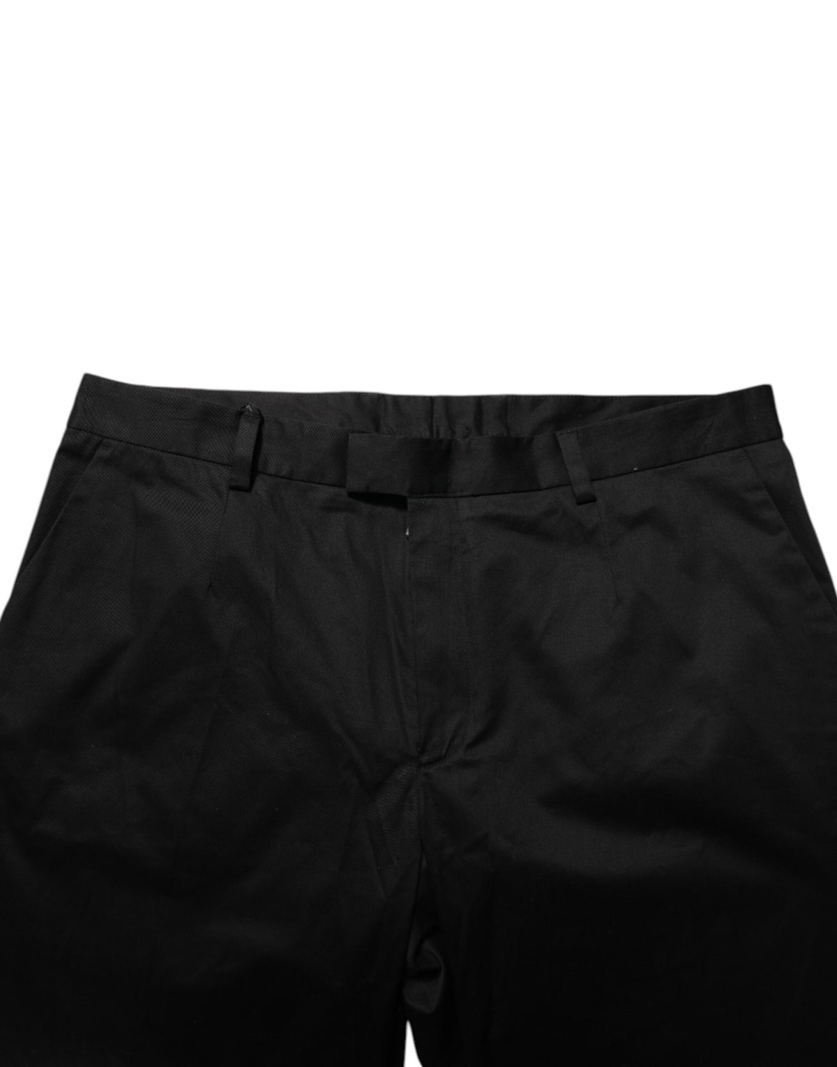 Pantalon décontracté en coton extensible noir Dolce &amp; Gabbana
