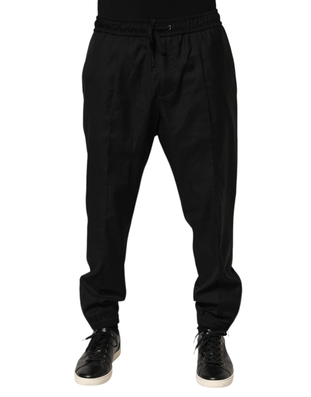 Pantalon de jogging homme Dolce &amp; Gabbana noir avec cordon de serrage