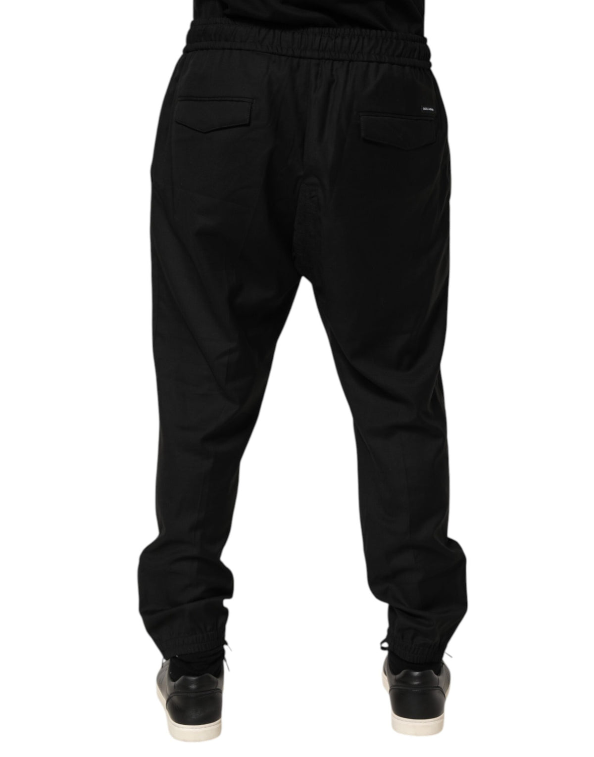 Pantalon de jogging homme Dolce &amp; Gabbana noir avec cordon de serrage