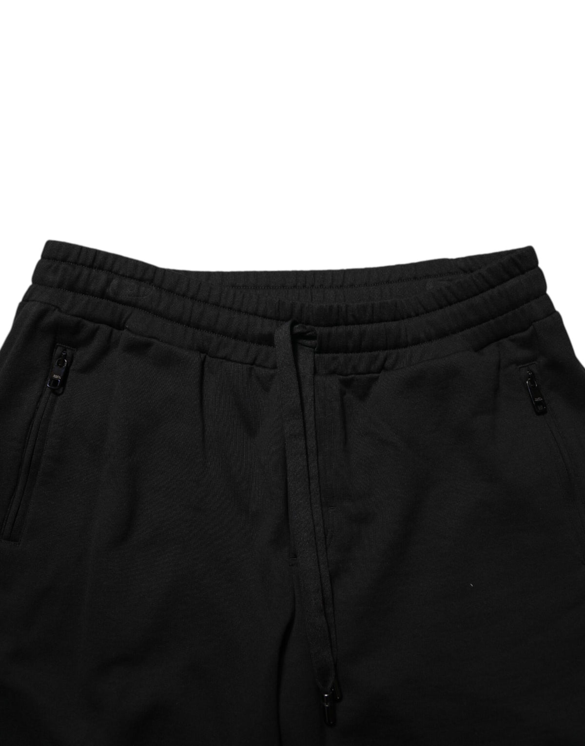 Short Bermuda décontracté noir en coton taille mi-hauteur Dolce &amp; Gabbana