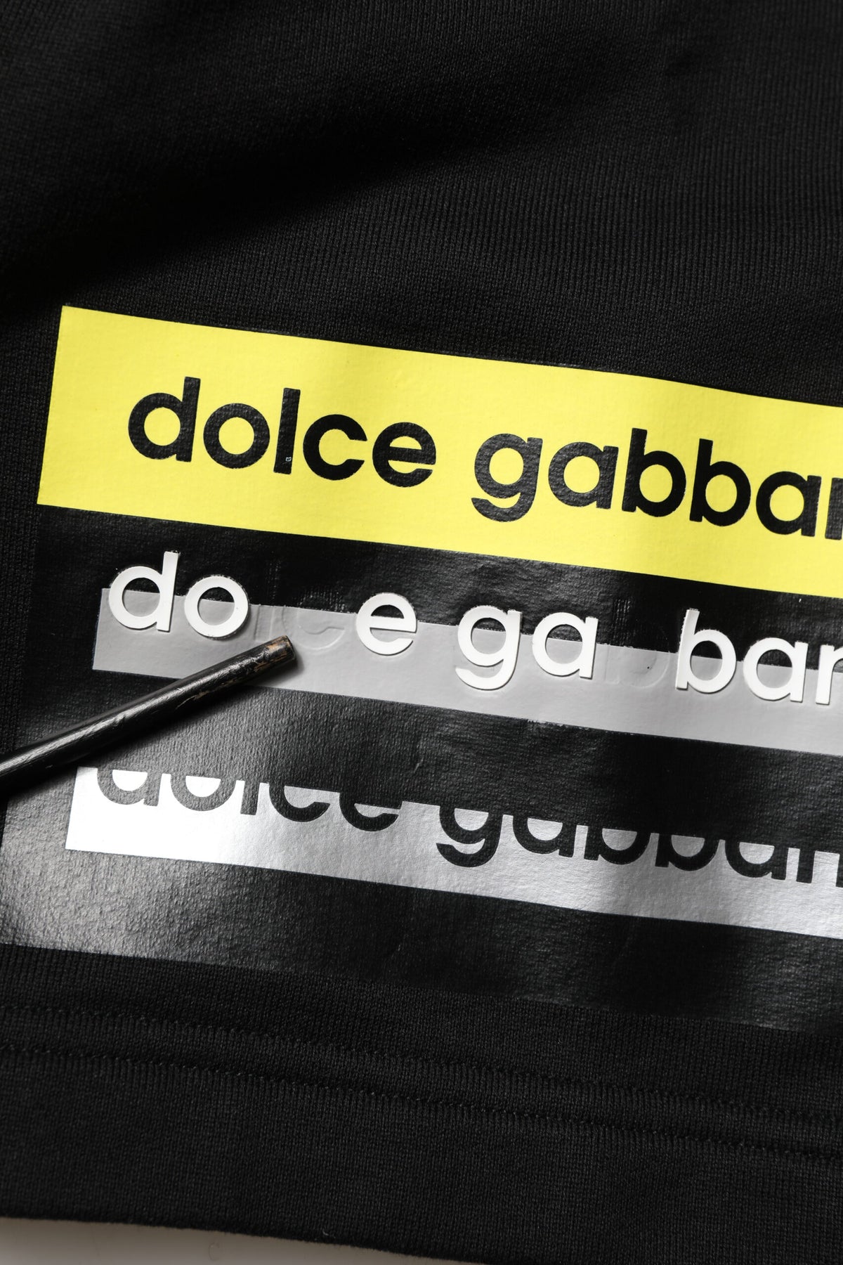 Short Bermuda décontracté noir en coton taille mi-hauteur Dolce &amp; Gabbana