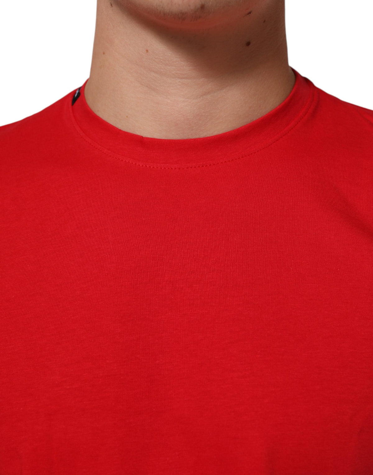 T-shirt à col rond en coton Dolce &amp; Gabbana Red Goodluck 2023