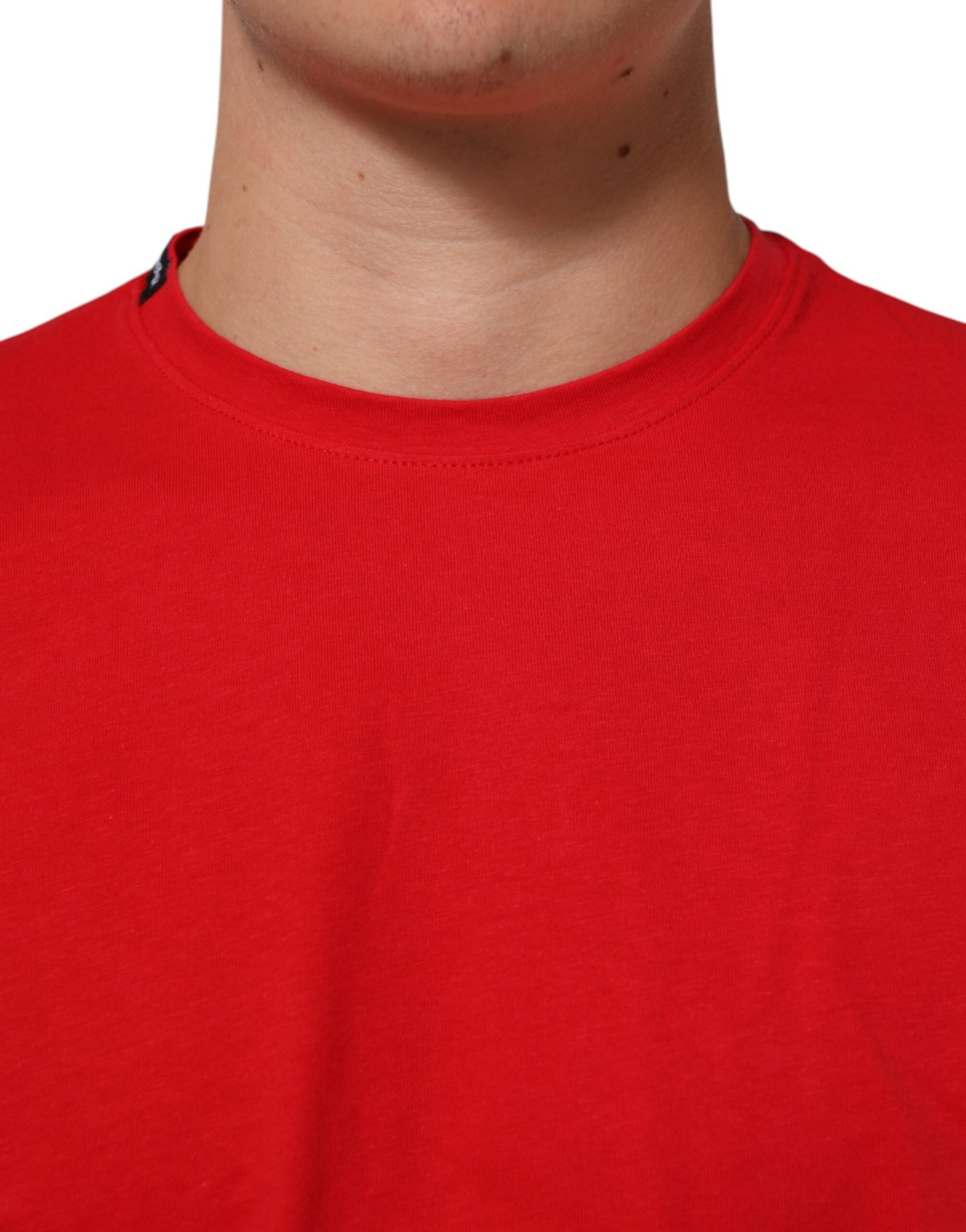 Dolce & Gabbana Red Goodluck 2023 Cotton Crew Neck T-shirt