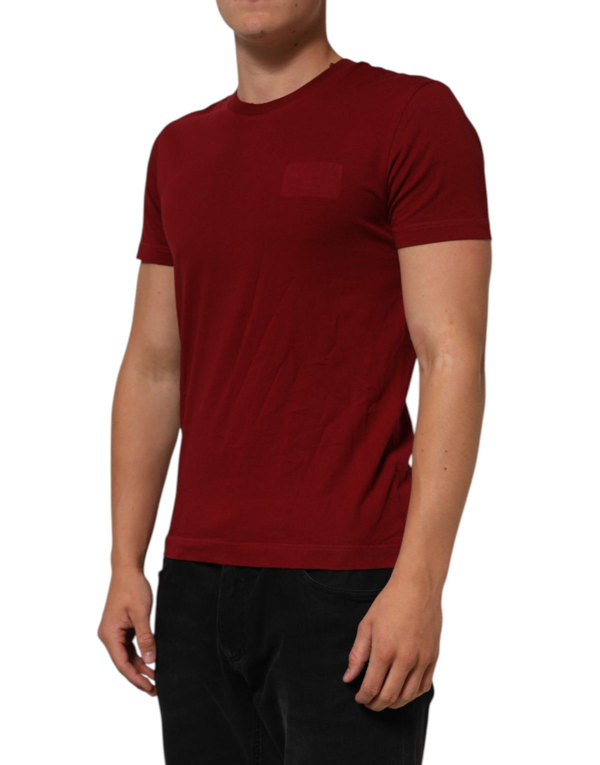 T-shirt à manches courtes à col rond avec logo marron de Dolce &amp; Gabbana