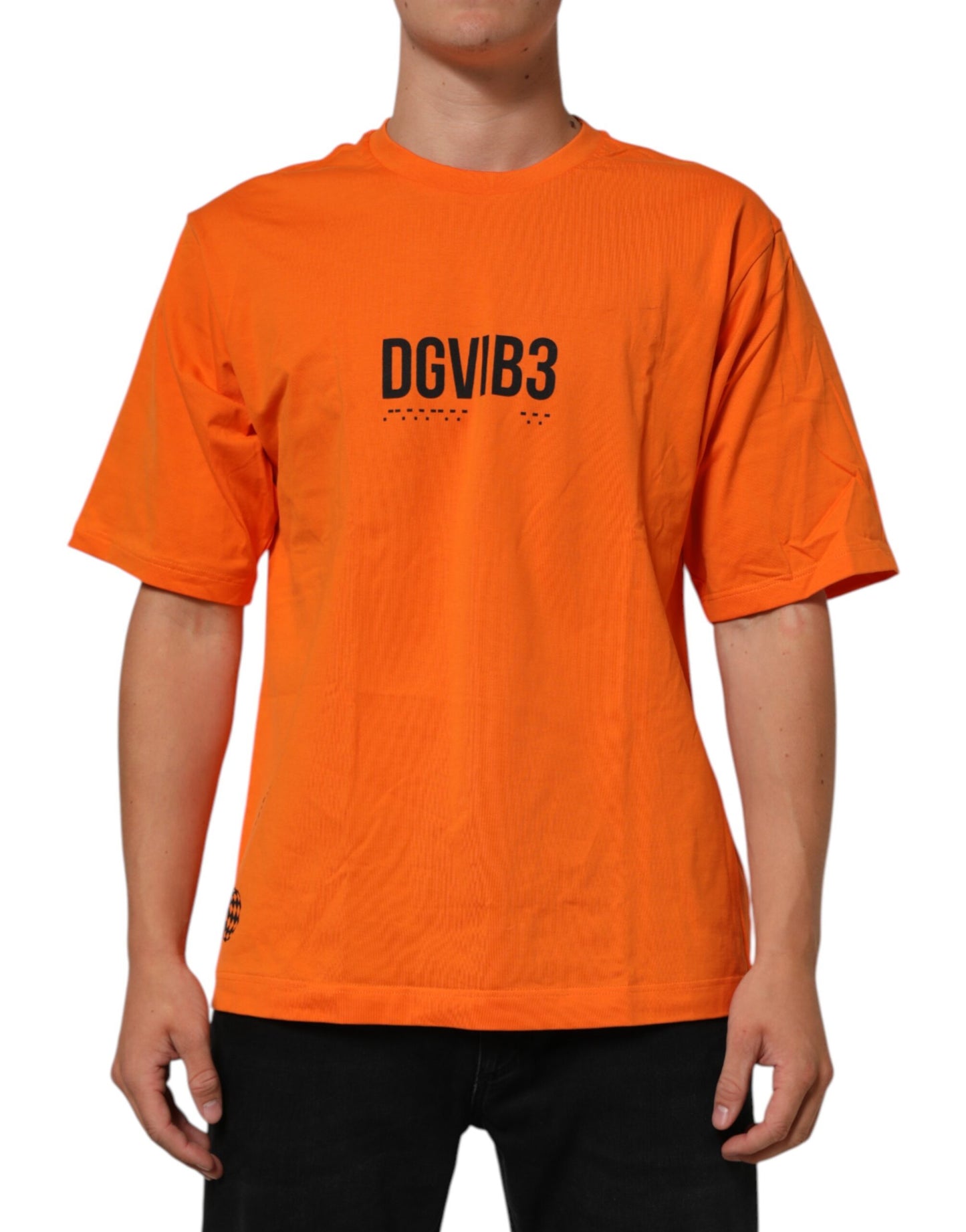T-shirt à manches courtes et col rond Dolce &amp; Gabbana orange DGVIB3