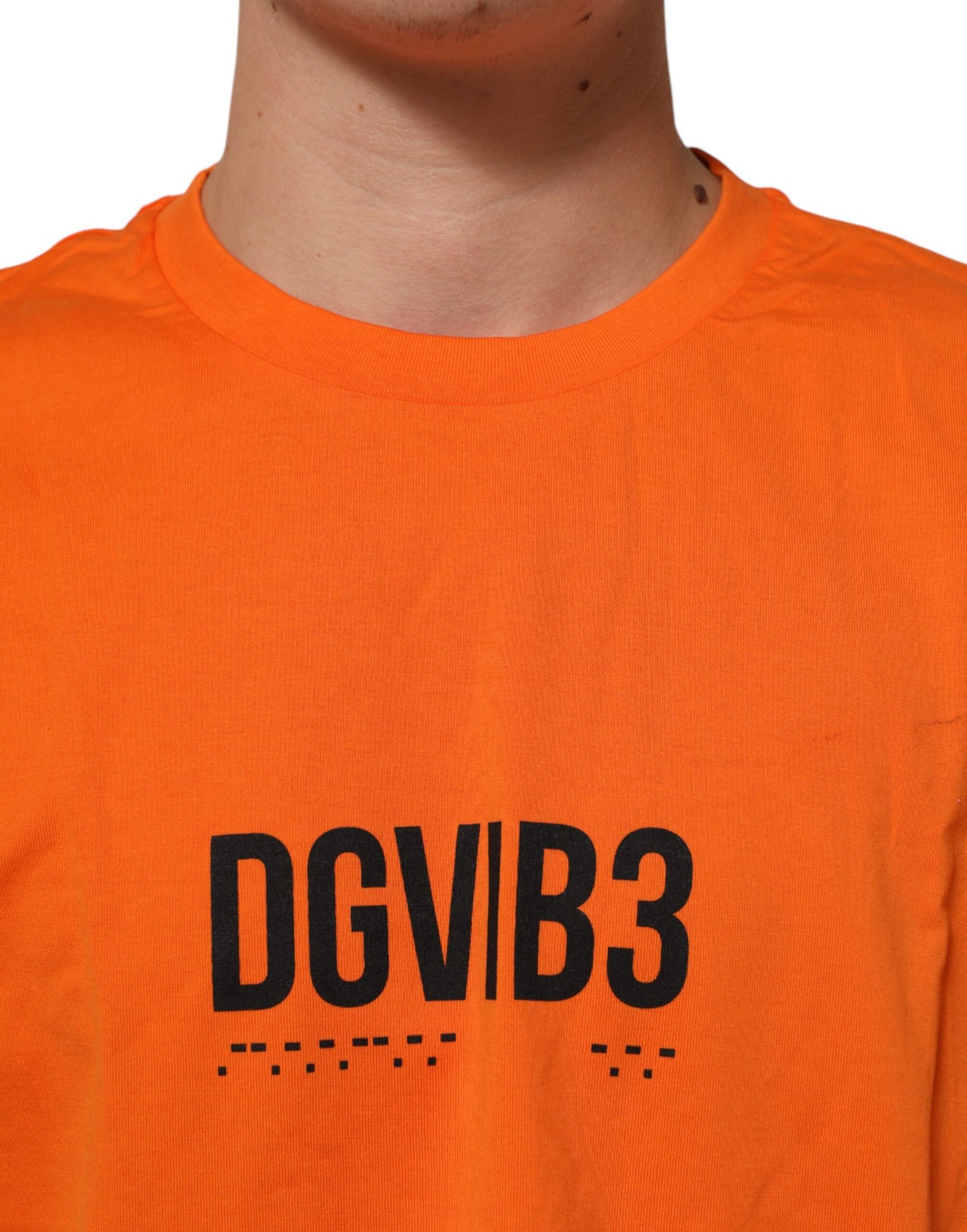 Dolce & Gabbana Orange DGVIB3 Crew Neck Short Sleeves T-shirt