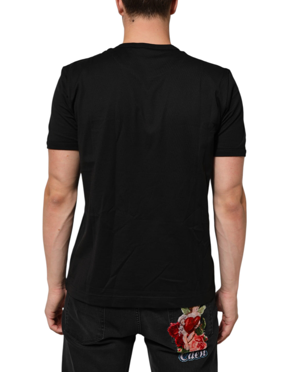 T-shirt Dolce &amp; Gabbana noir Goodluck 2021 en coton à col rond