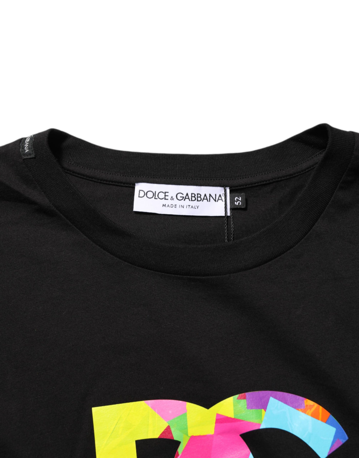 T-shirt Dolce &amp; Gabbana noir à logo imprimé en coton pour homme, col rond