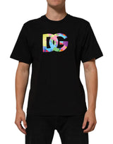 T-shirt Dolce &amp; Gabbana noir à col rond en coton imprimé logo