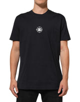 T-shirt Dolce &amp; Gabbana noir à logo boussole en coton et col rond