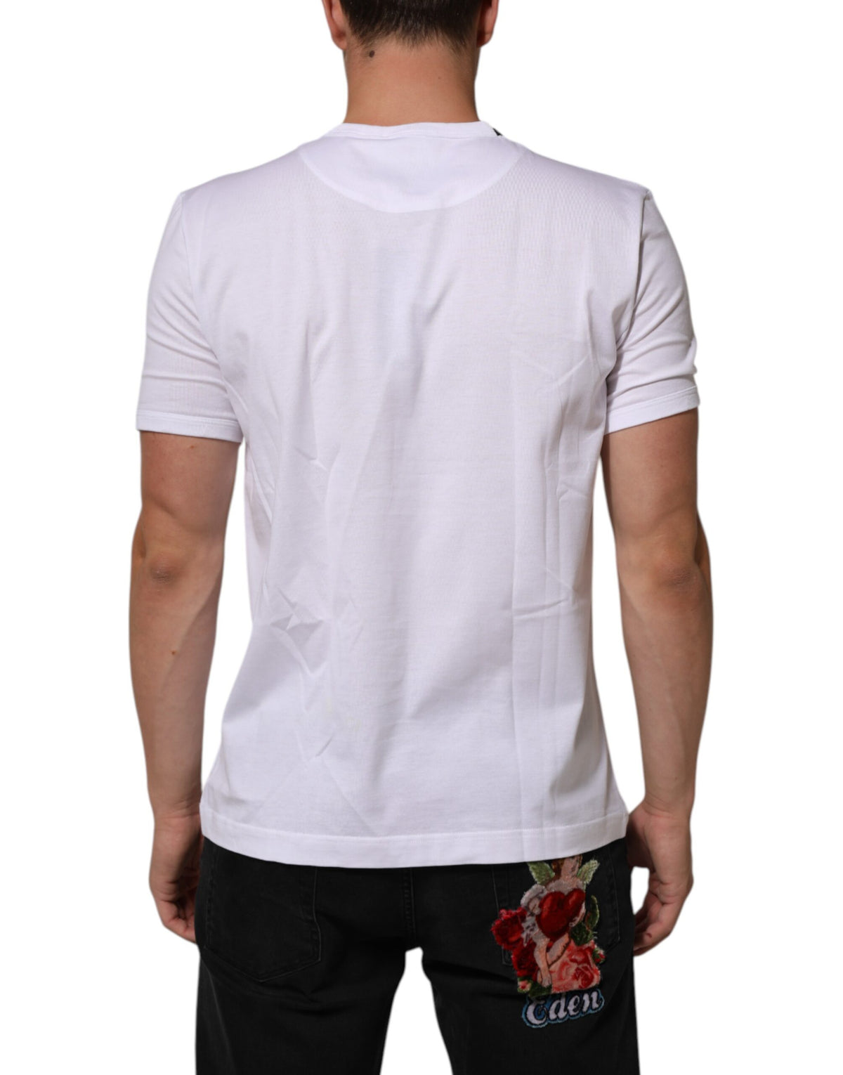 T-shirt Dolce &amp; Gabbana blanc Goodluck 2021 en coton à col rond