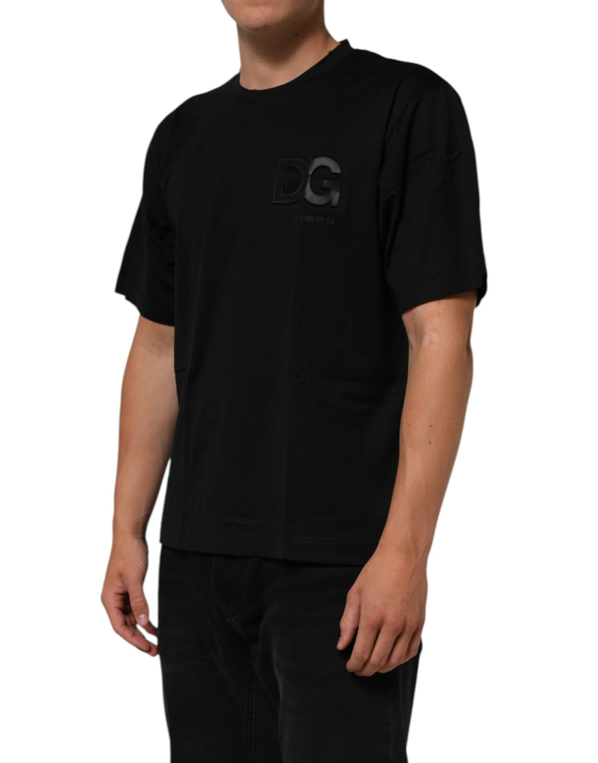 T-shirt Dolce &amp; Gabbana noir à col rond en coton pour homme