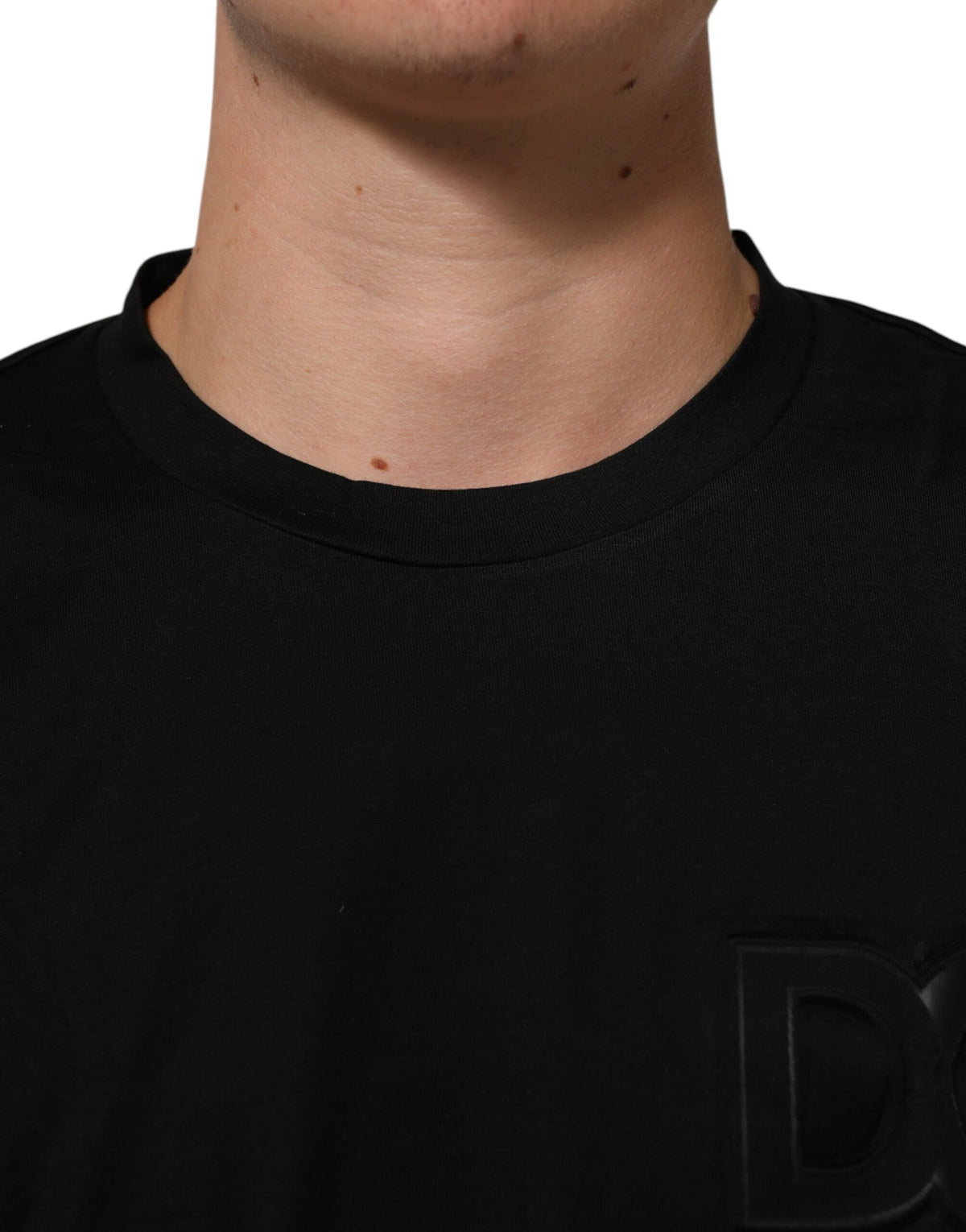 T-shirt Dolce &amp; Gabbana noir à col rond en coton pour homme