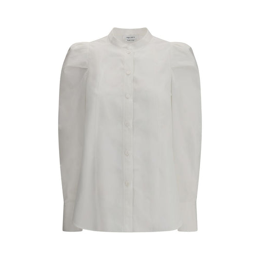 Chemise blanche à col mandarin d'Alexander McQueen