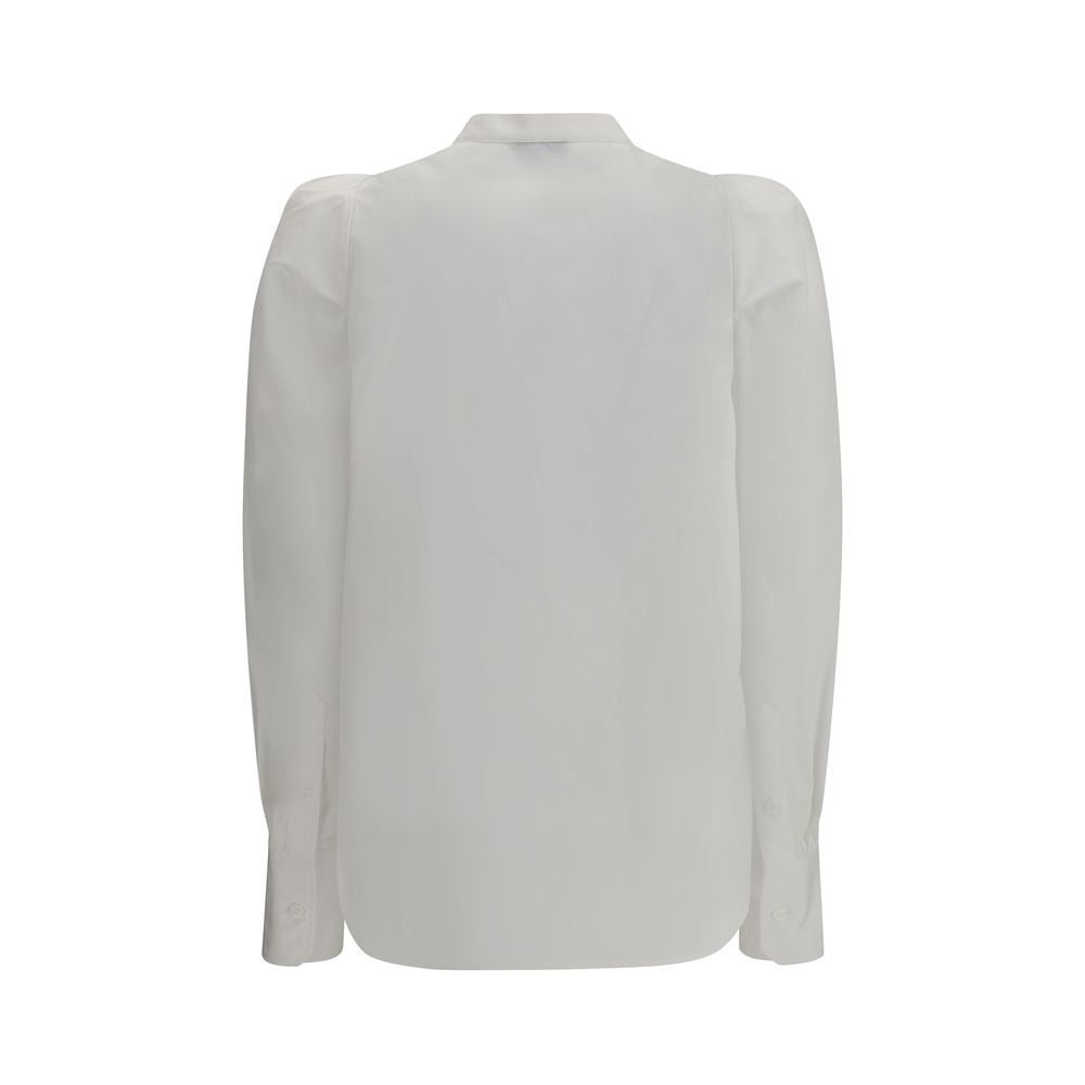 Chemise blanche à col mandarin d'Alexander McQueen