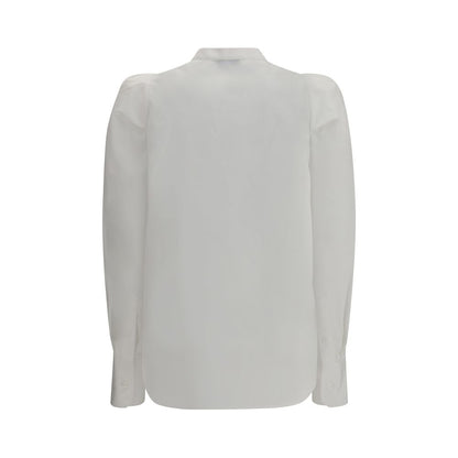 Chemise blanche à col mandarin d'Alexander McQueen
